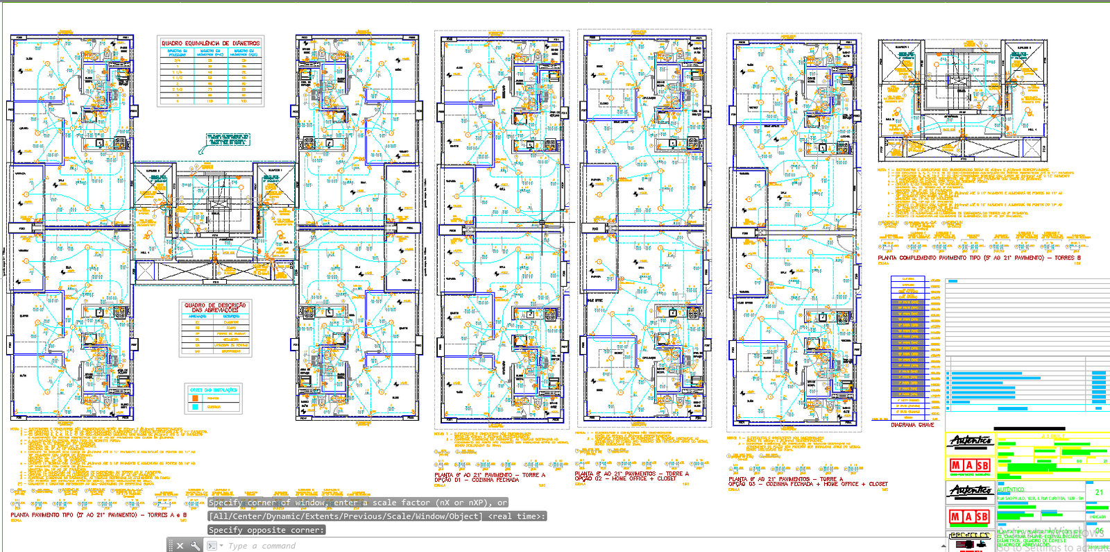 High-Rise Apartment Floor Plan with Electrical Layout