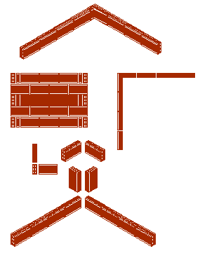 Hollow brick 8x18x33 design drawing