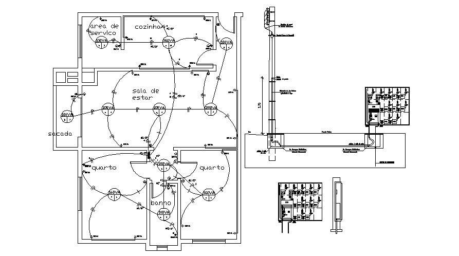 Home Electricity AutoCAD Plan 