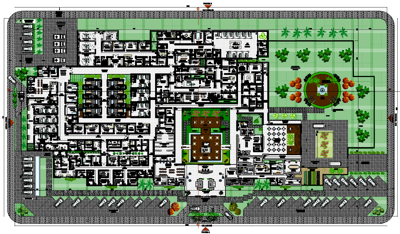 Hospital Drawing Detail dwg file