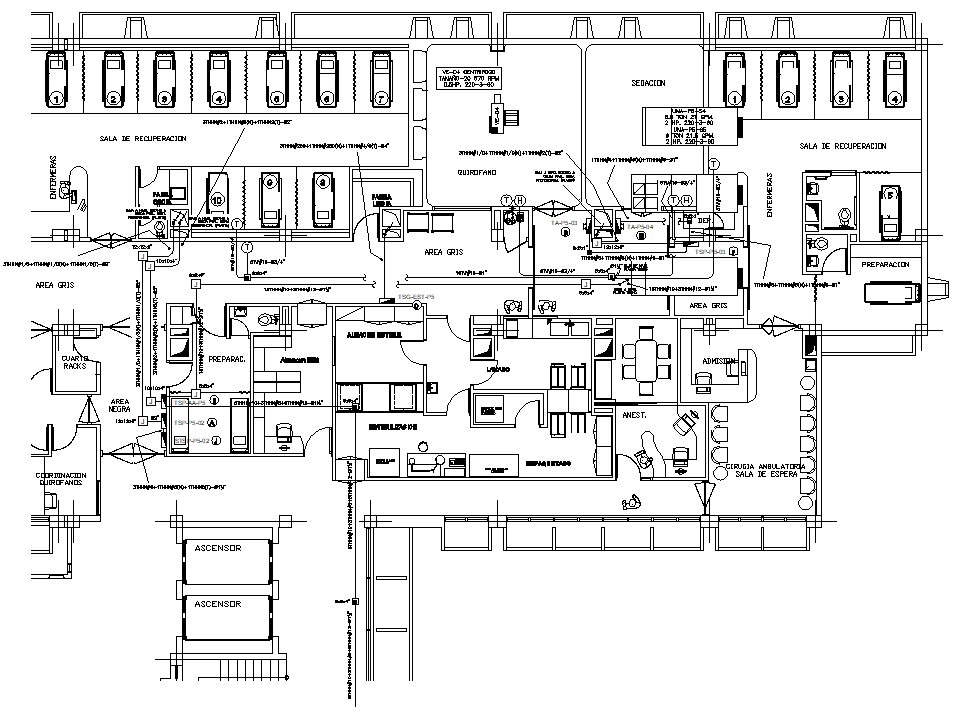 Hospital Layout Plan DWG File