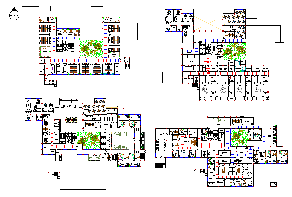 Hospital Layout plan dwg file