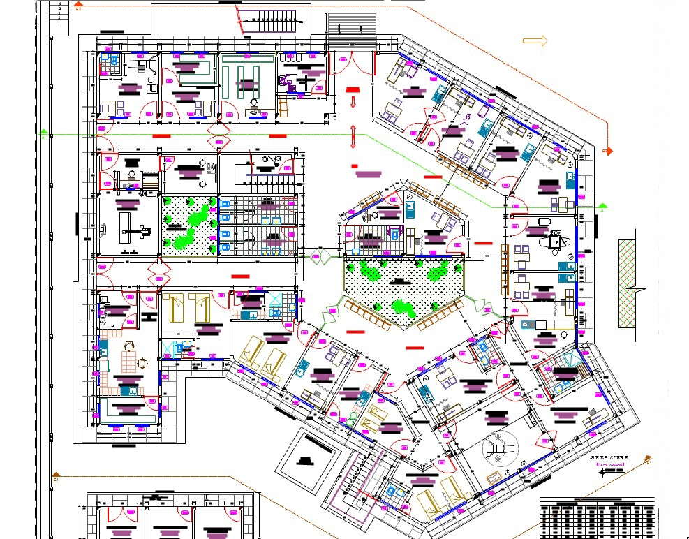Hospital Layout plan dwg file