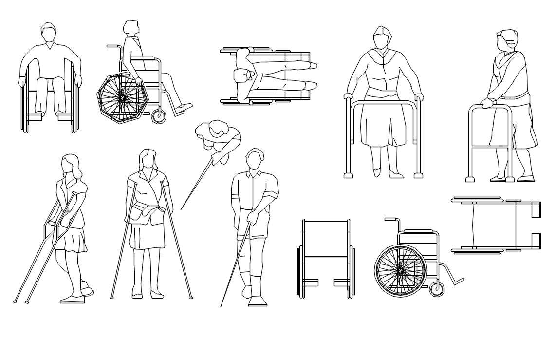 Hospital Patient CAD Blocks 