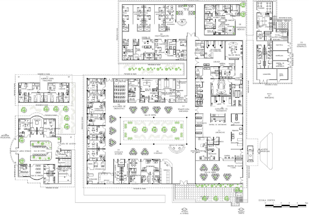 Hospital Project Detail dwg file