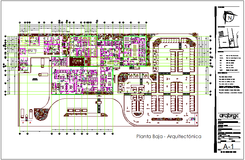 Hospital general floor plan dwg file