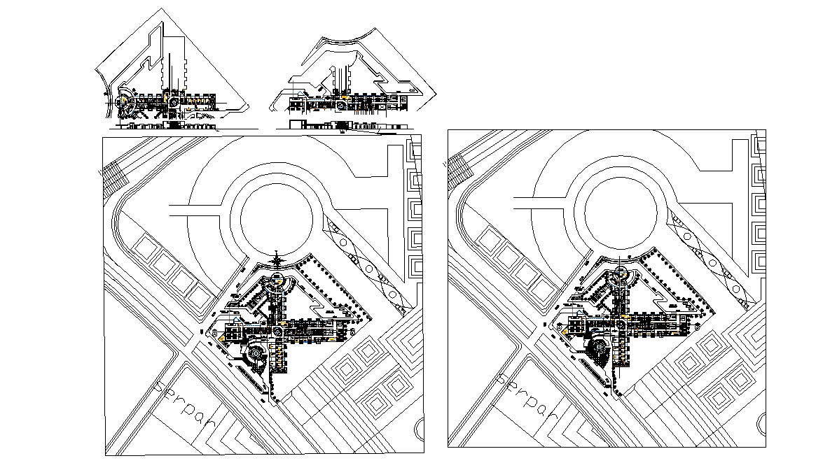 Hospital layout in Autocad 