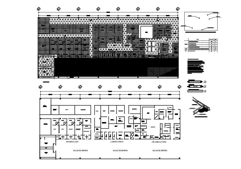 Hospital plan In CAD Blocks