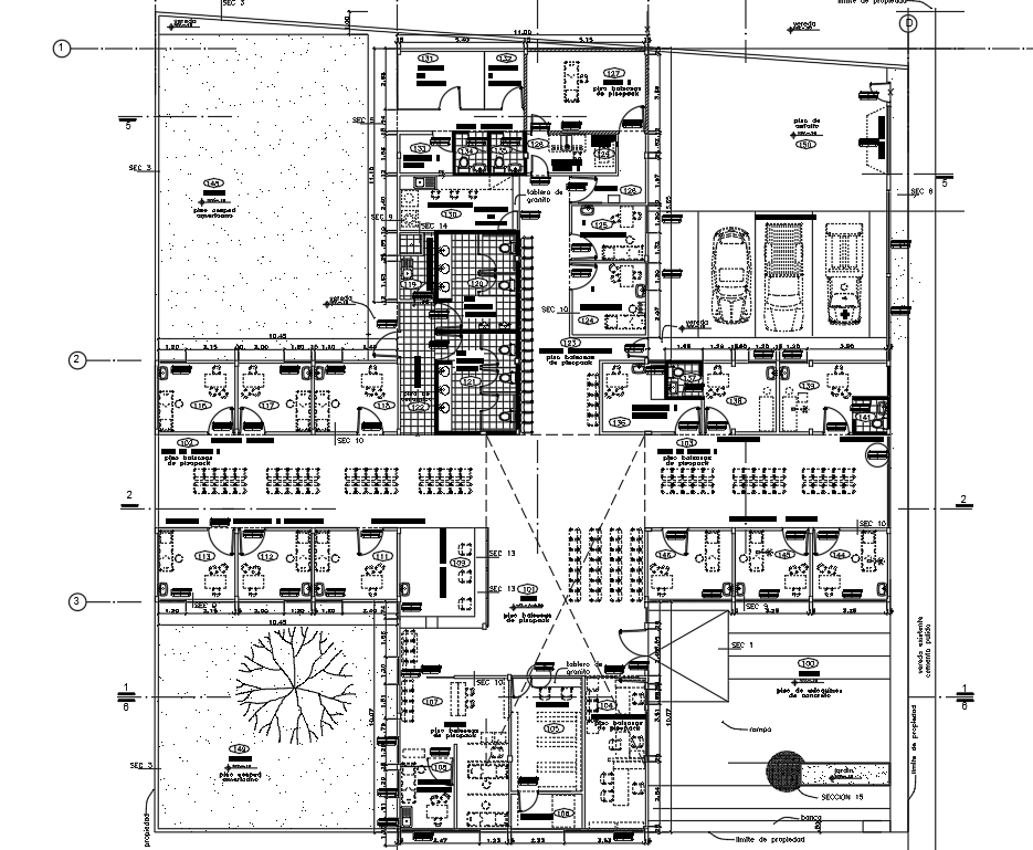 Hospital Plan With Furniture Layout Drawing Download DWG File