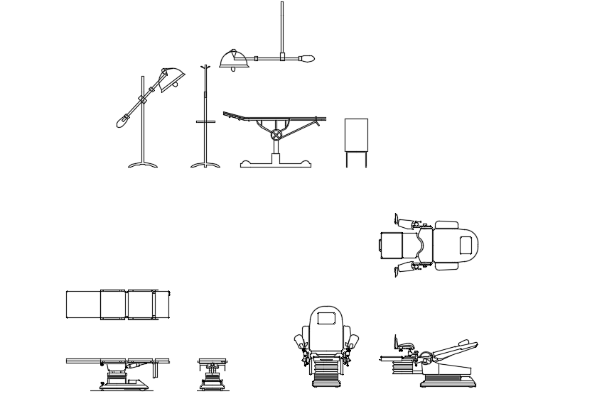 Hospital operation theatre equipment 2d plan