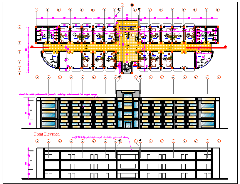 Hostel Project dwg file