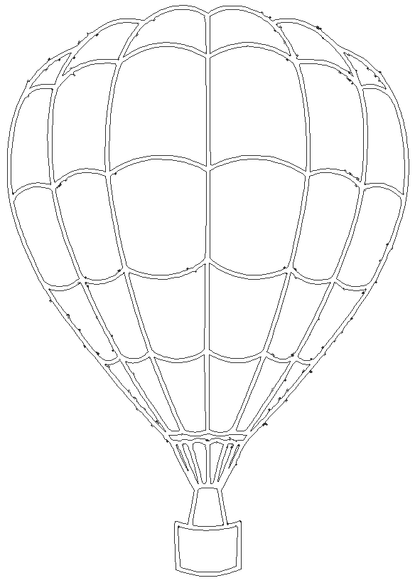 Hot Air balloon premium vector image DWG AutoCAD file