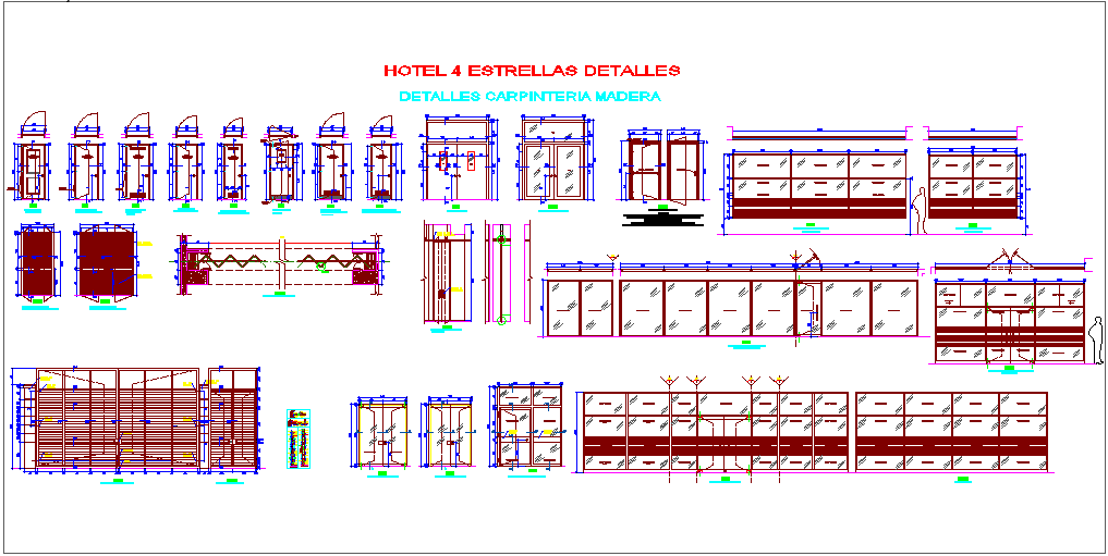 Hotel 4 star door view with mounting detail