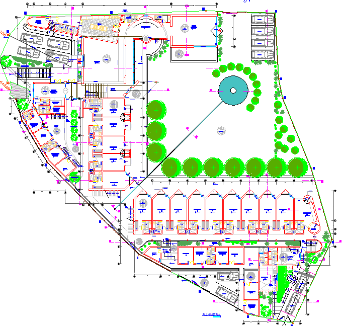 Hotel Layout plan autocad file