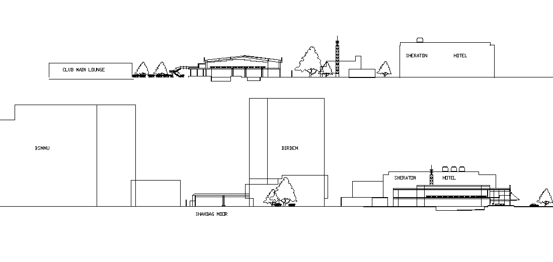 Hotel Elevation detail dwg file