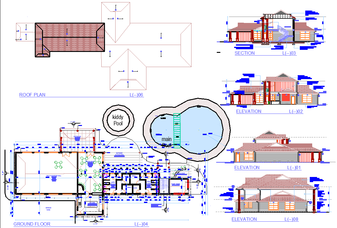 Hotel Project detail dwg file