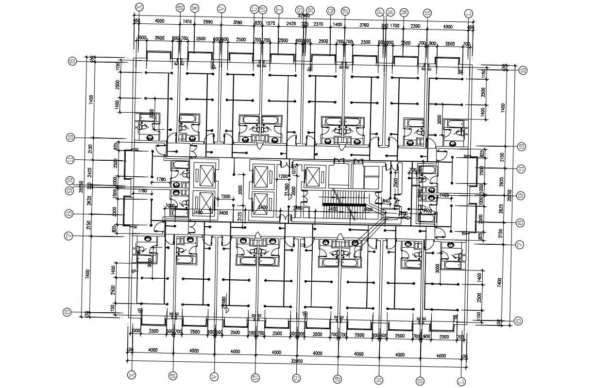 Hotel Room Floor Plan Layout CAD Drawing 