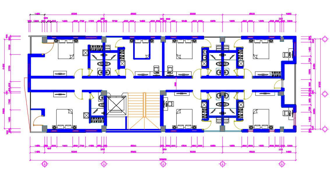 Hotel Room Plan Dwg 