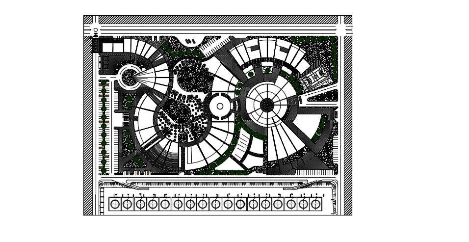 Hotel Site Plan In DWG File