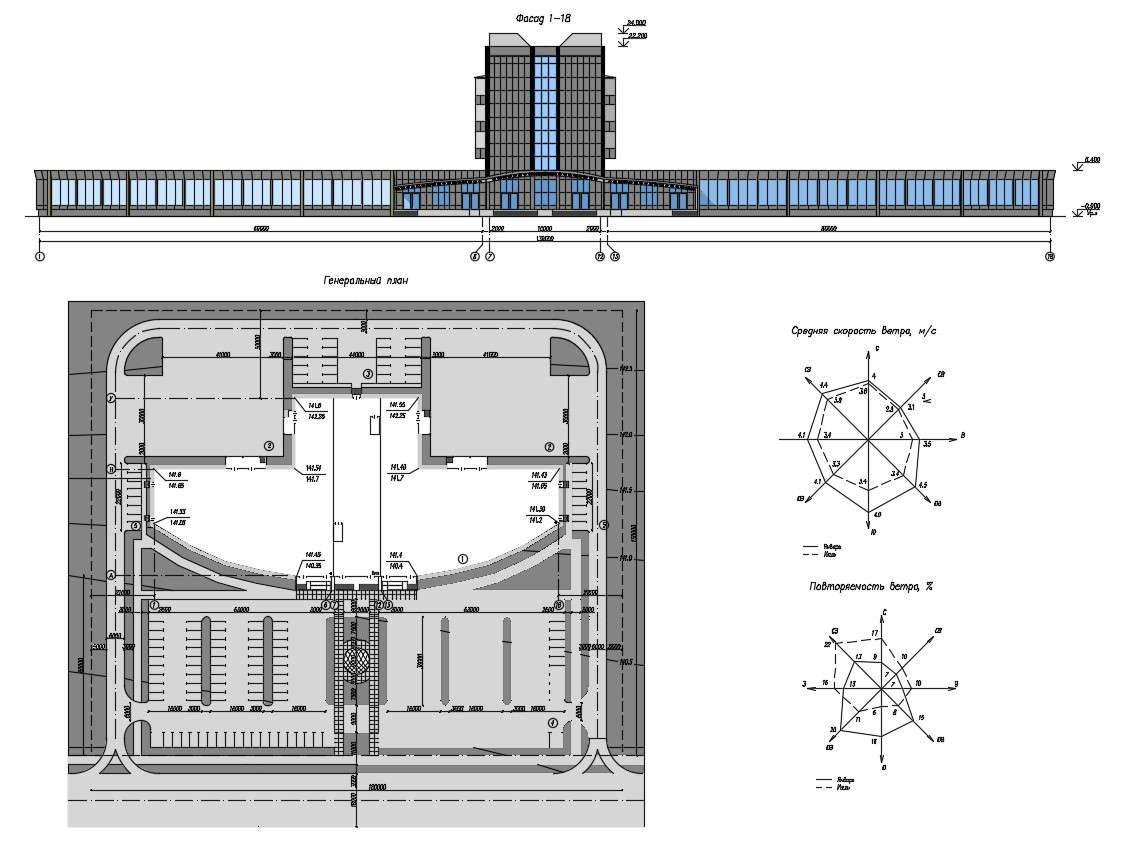 Hotel Site Plan With Elevation