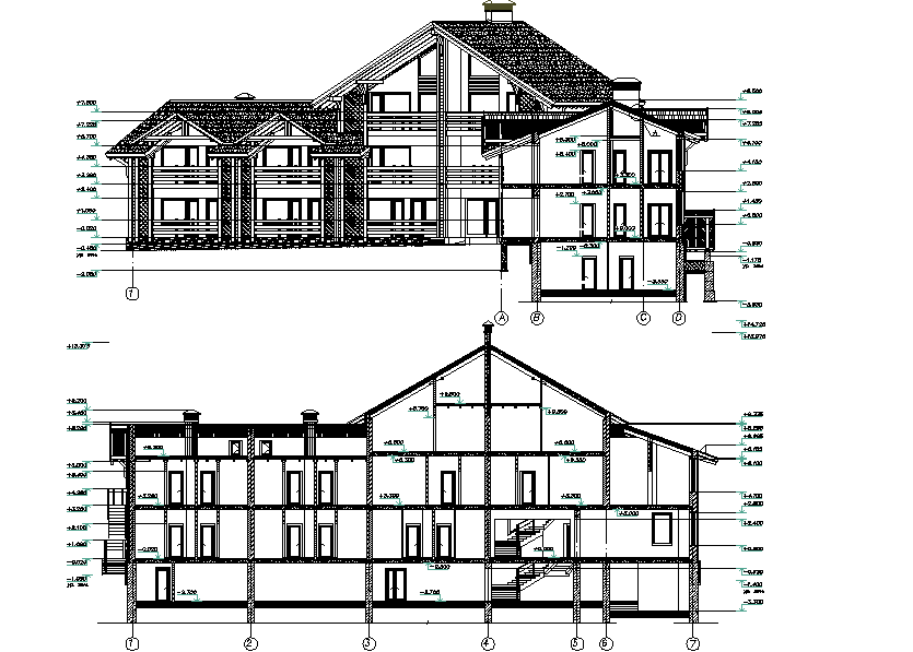 Hotel and resort elevation