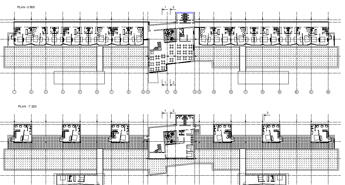 Hotel architectural plan dwg file