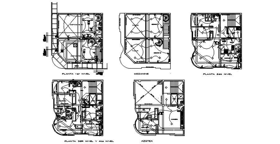 Hotel Building Plan In DWG File