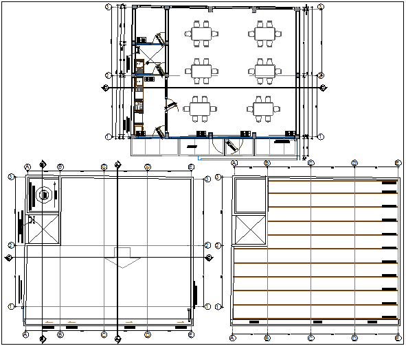 Hotel café detail plan view dwg file