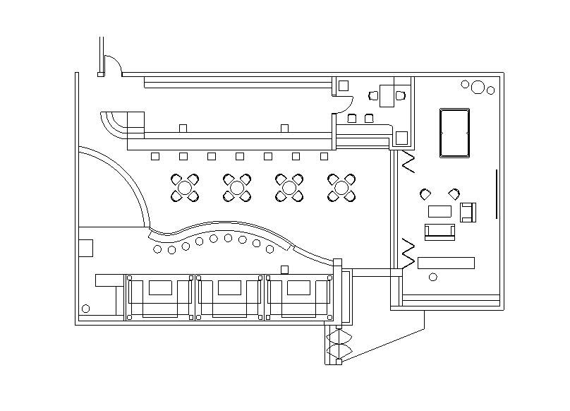 Hotel floor plan with dimensions