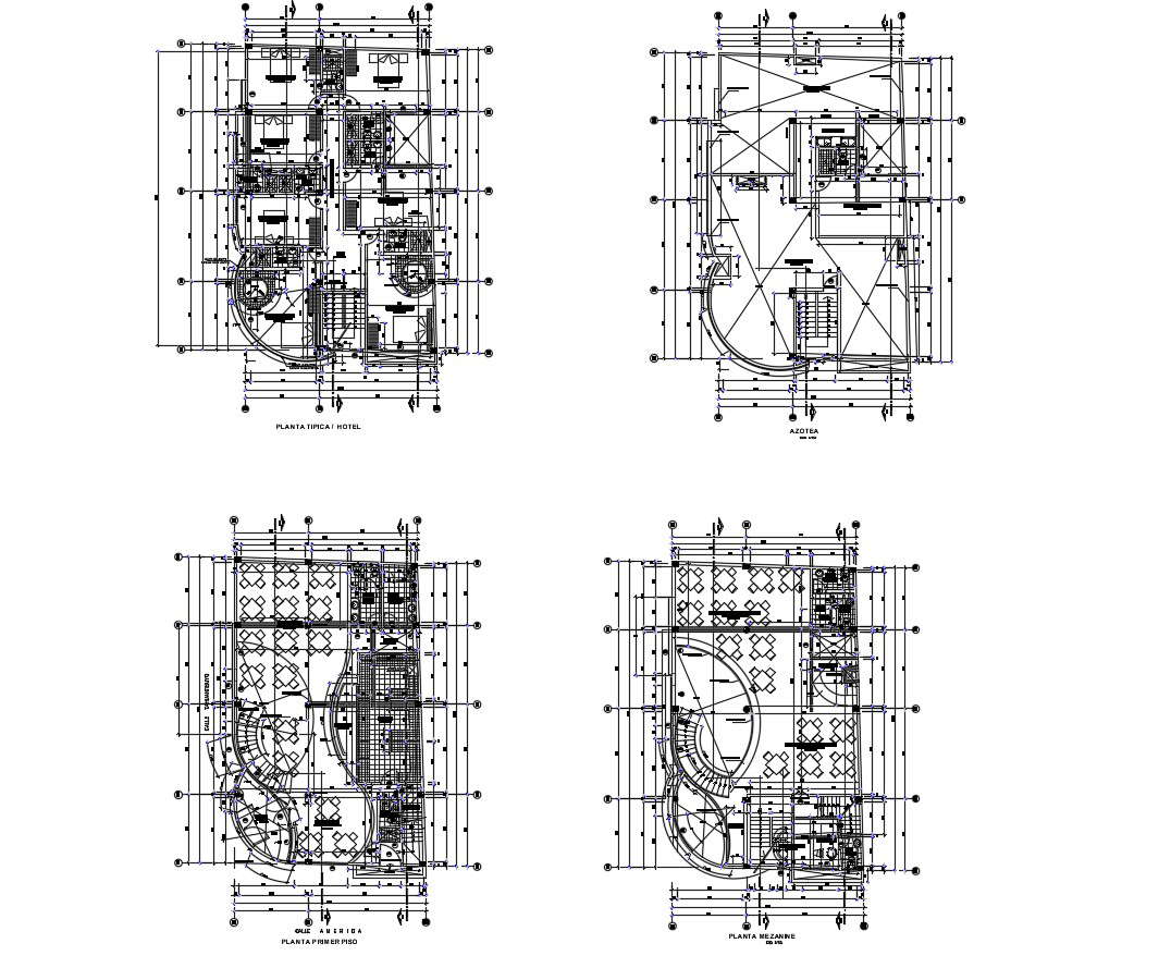 Hotel layout in autocad 