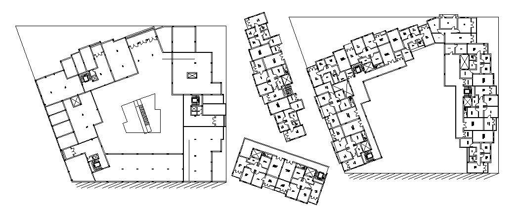 Hotel layout in dwg file