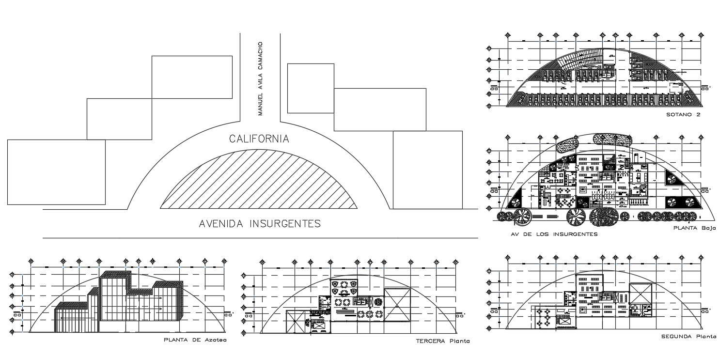 Hotel layout in dwg file