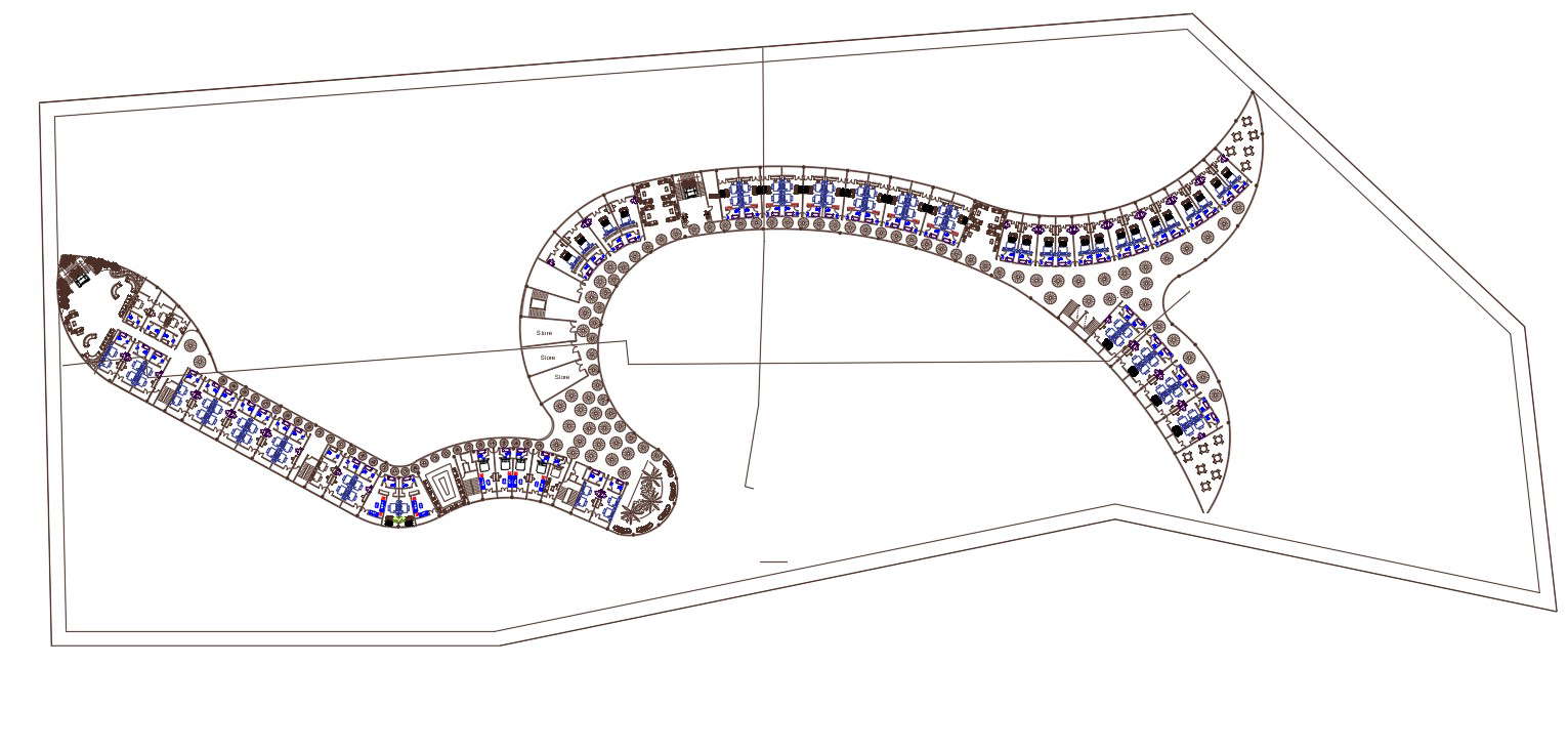 Hotel Bedrooms Floor Plan Design AutoCAD File