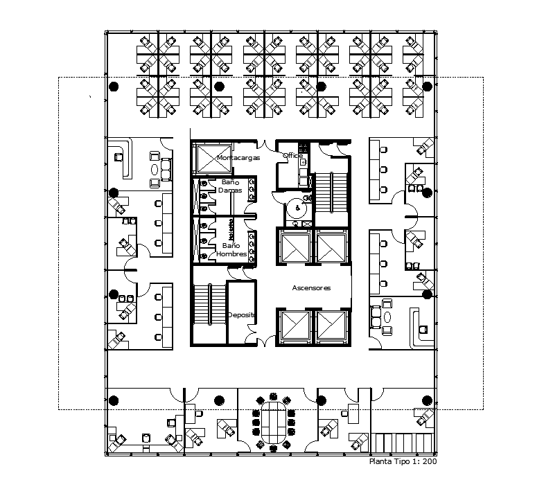 Hotel floor plan detail drawing specified in this Autocad drawing file. Download the AutoCAD drawing file.