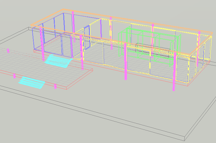 House 3 D detail dwg file