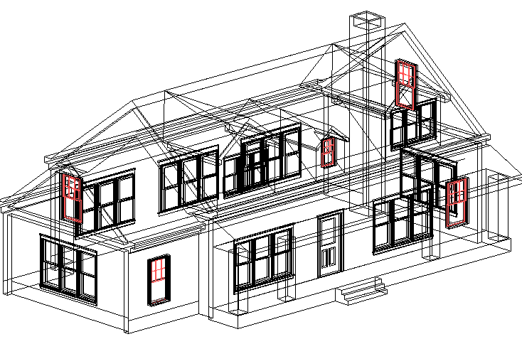 House 3 D plan detail dwg file