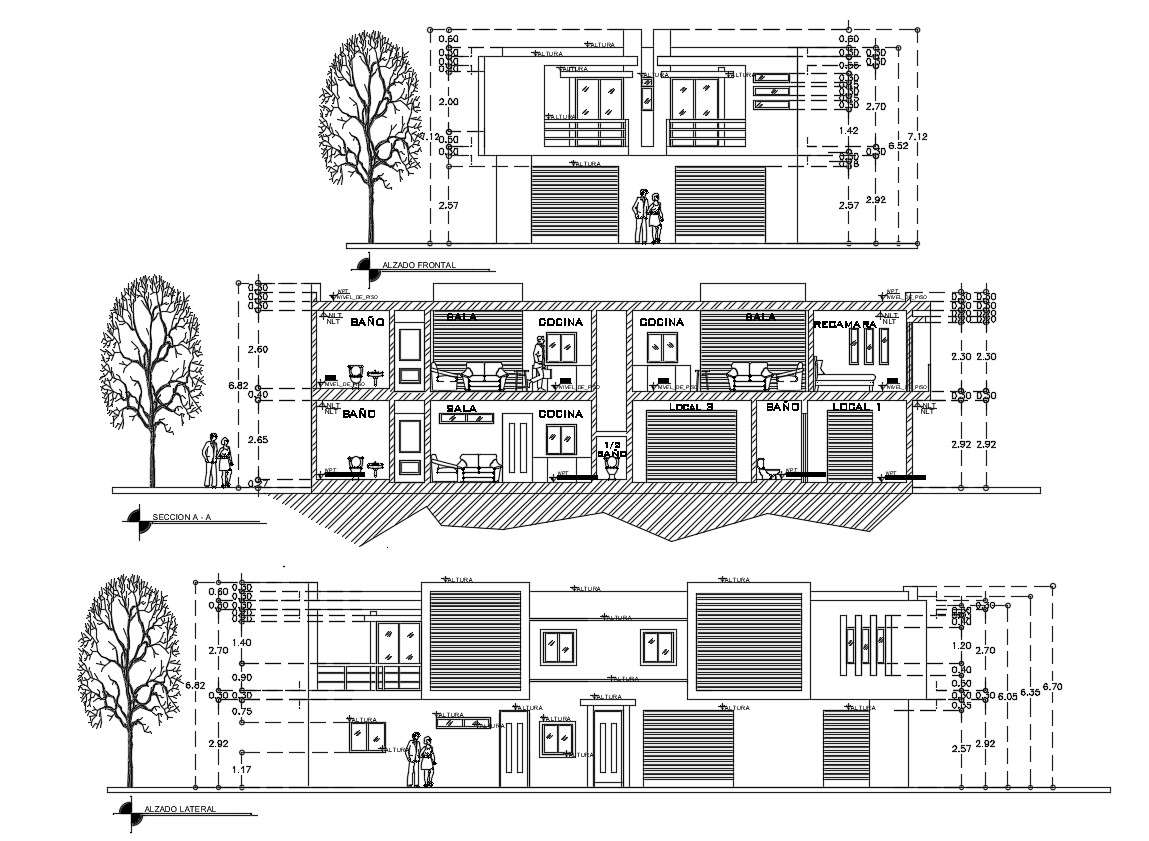 House Building With Dimension Detail