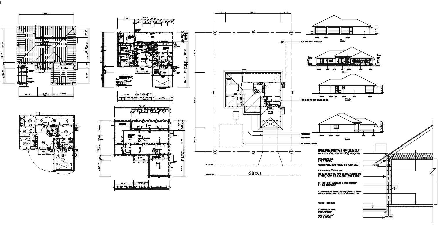 House Construction Design AutoCAD Drawing