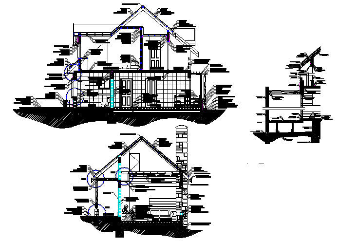 House Construction sections detail dwg file