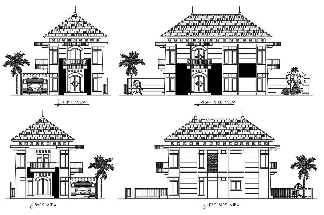 House Elevation In DWG File