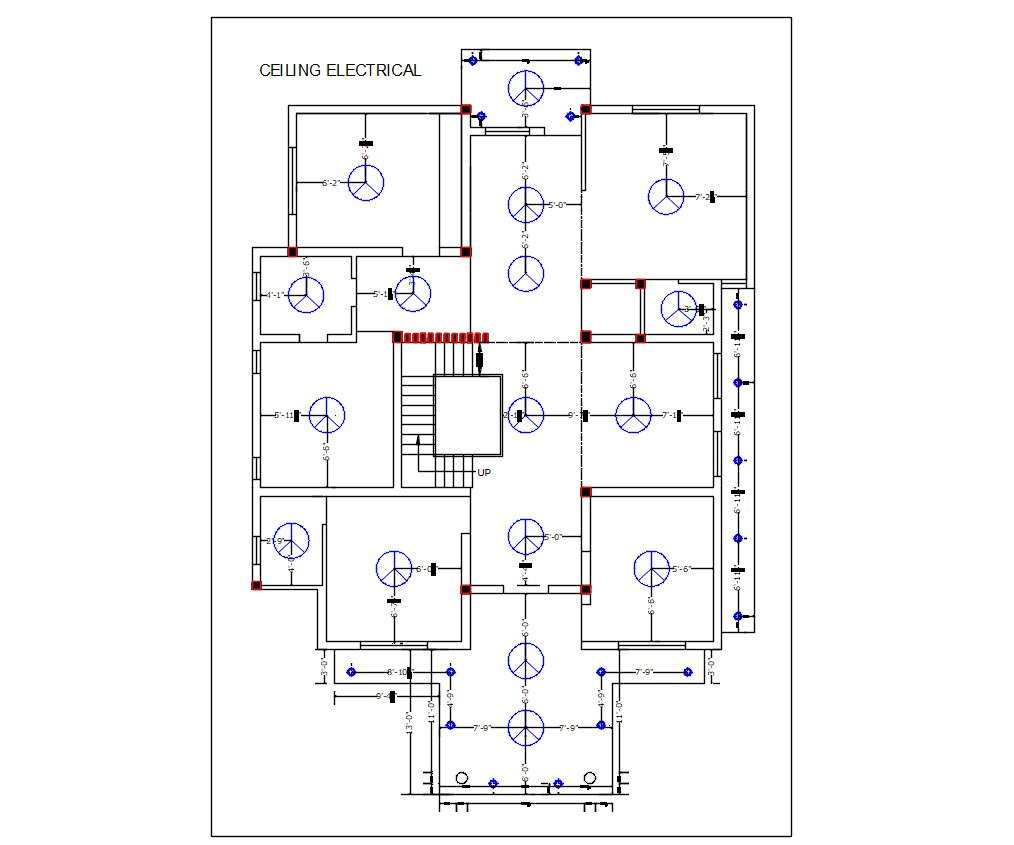 House Ground Floor Ceiling Electrical Plan