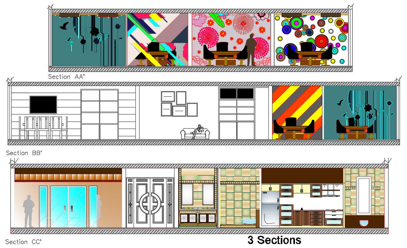 House Interior Design DWG File
