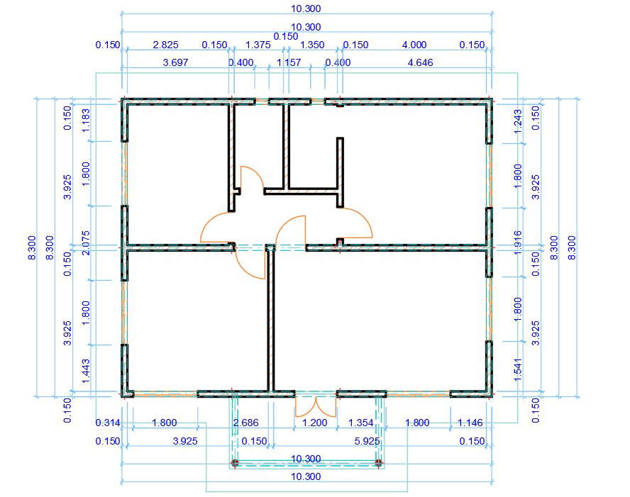 House Layout plan dwg file