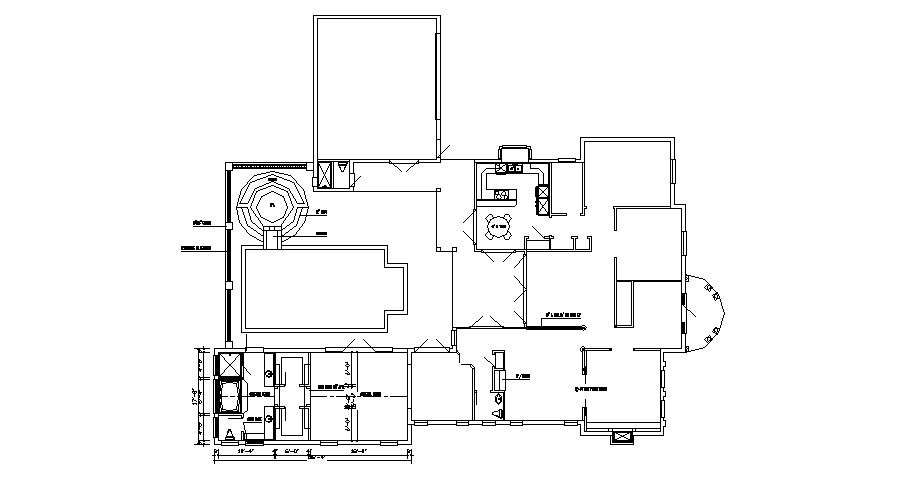 Home Design Dimension In DWG File