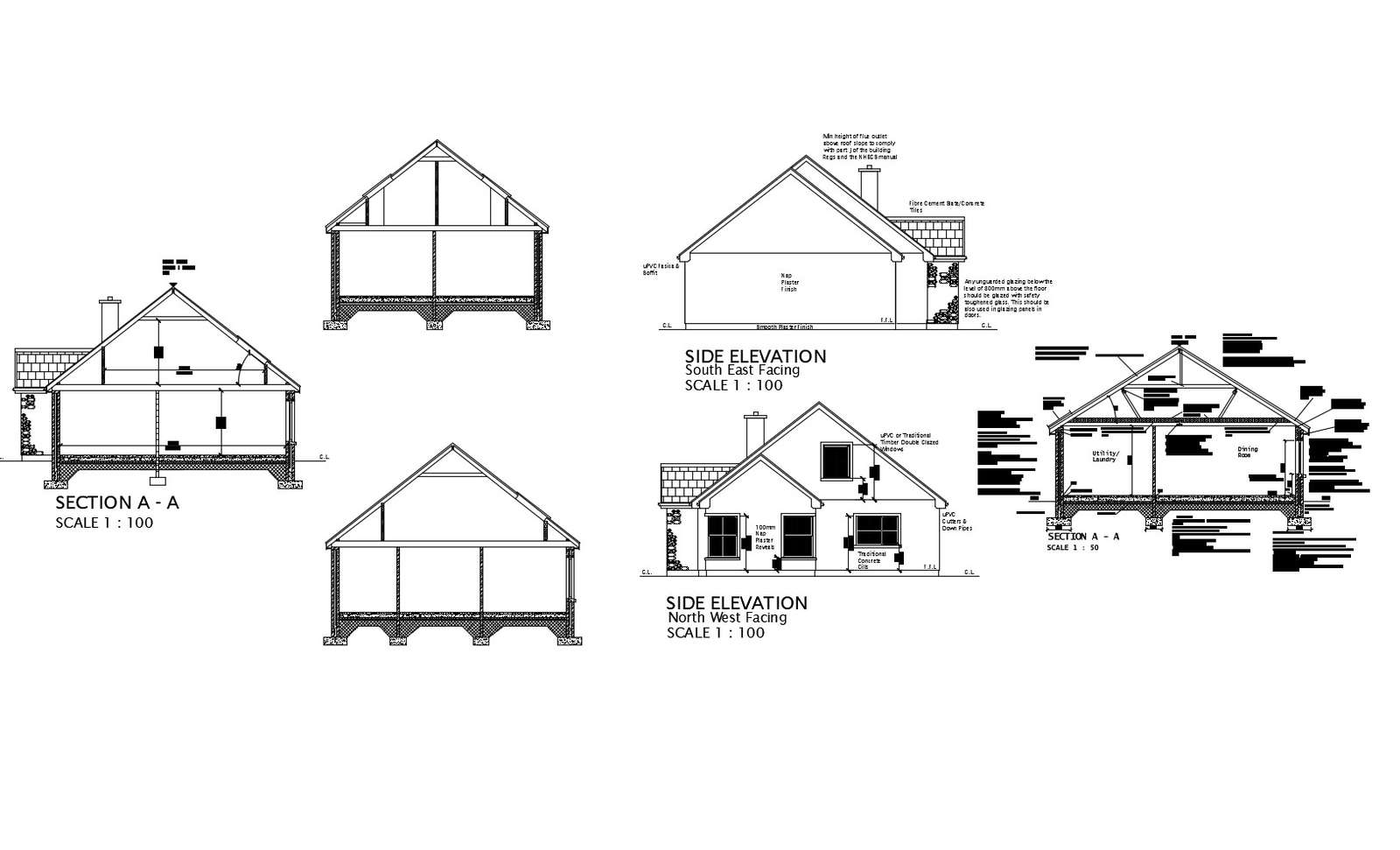 Villa Elevation In AutoCAD File
