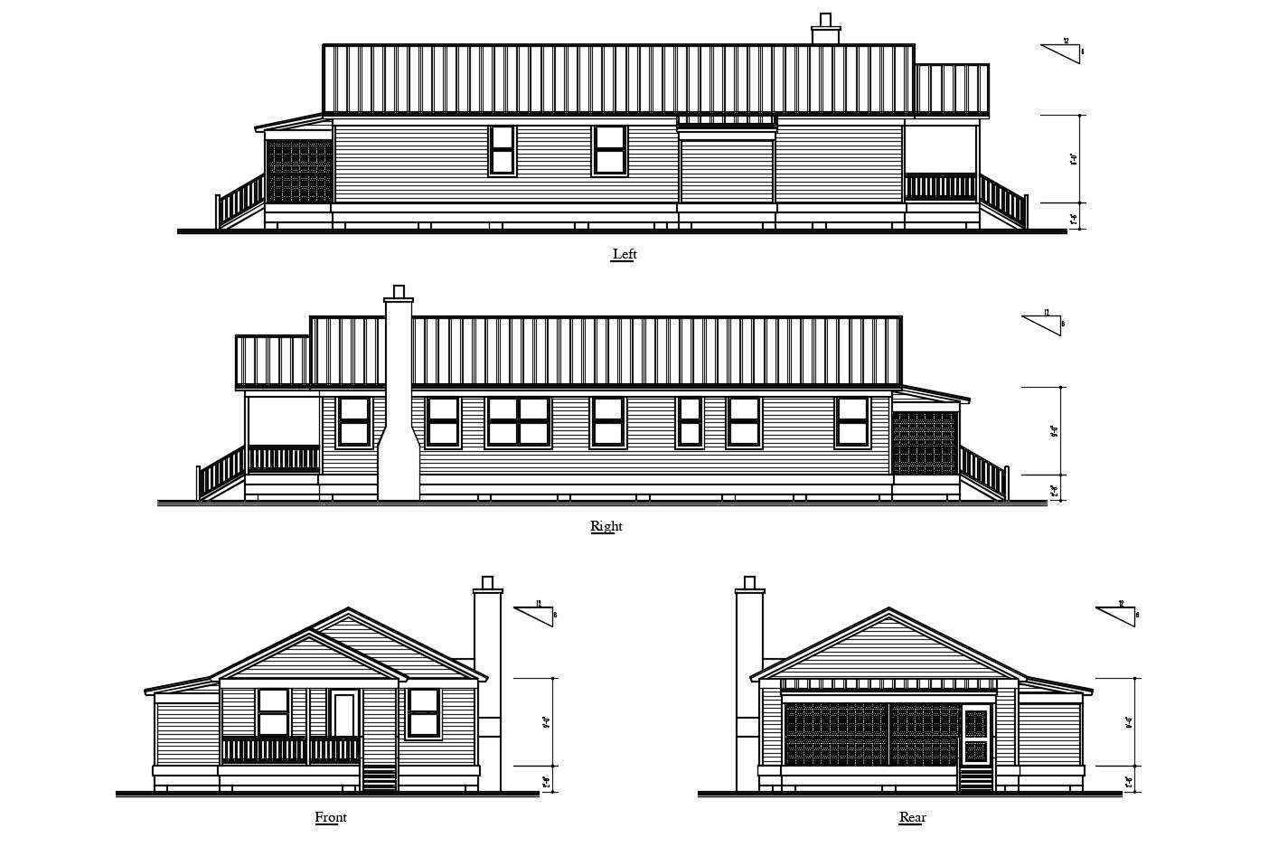 House design with different elevation in AutoCAD