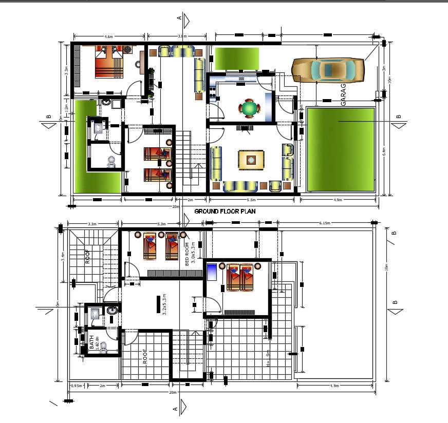 House design plans  in AutoCAD file