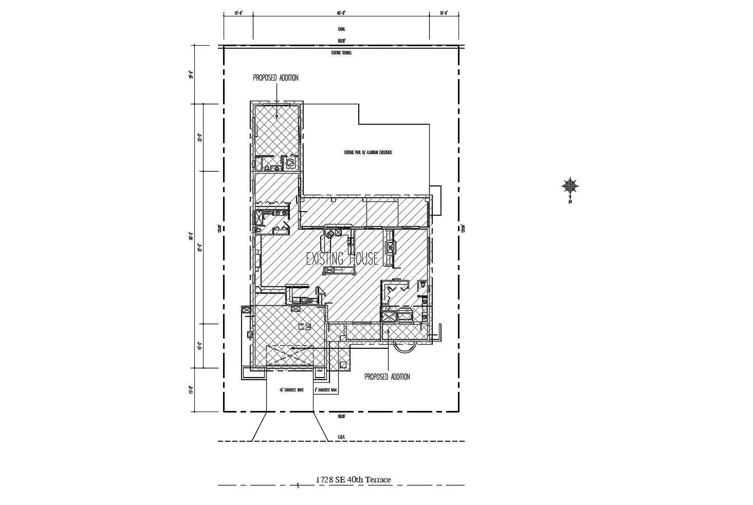 House drawing of 80'x 90' with detail dimensions in Autocad