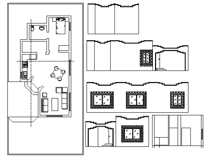 Modern House Layout Plan In DWG File