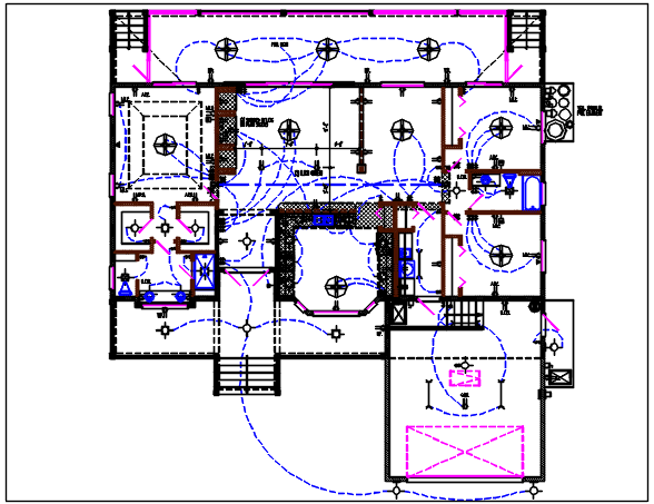 House electric plan layout and design plan layout view detail dwg file